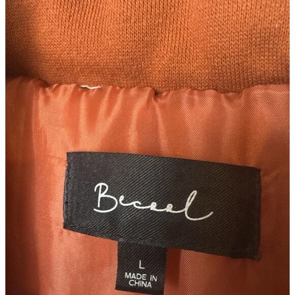 Womens Large Perfect Puffer Vest Burnt Orange Fall Layering by Becaal - Picture 5 of 8